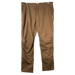 LIVSN Flex Canvas Pants Mens 32x30 Brown Organic Cotton Stretch Outdoor Hiking